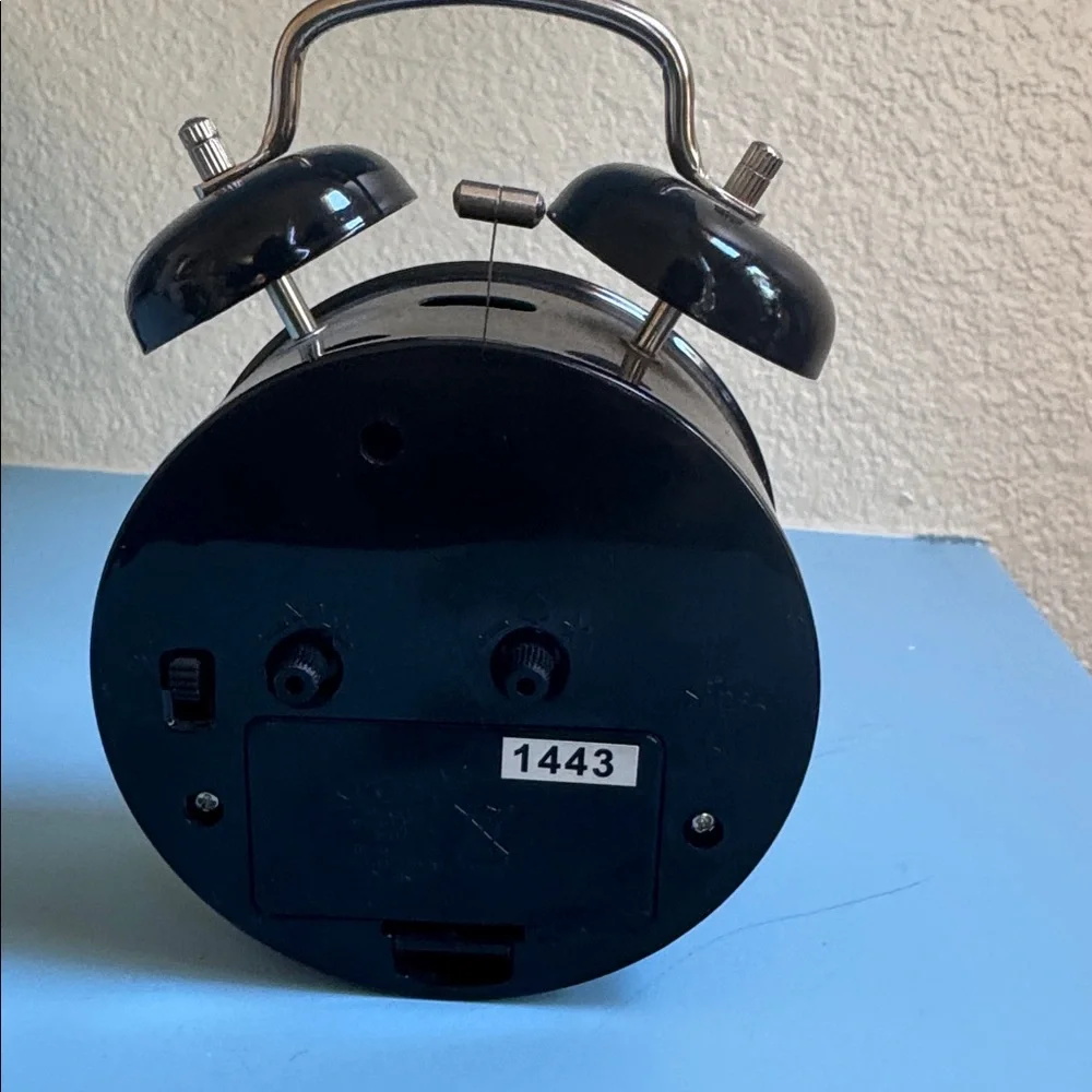 IKEA Black Twin Bell Alarm Clock